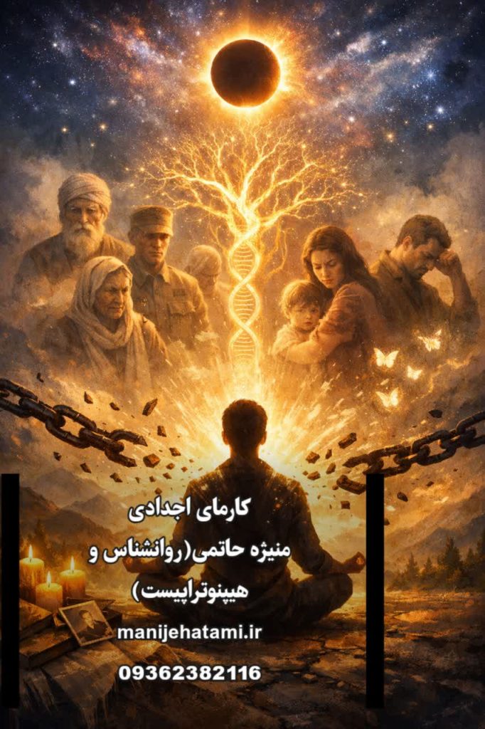 کارمای اجدادی، رنج، مشکلات مالی، ترس،تروماها، جنگ،مدیتیشن، نسلی